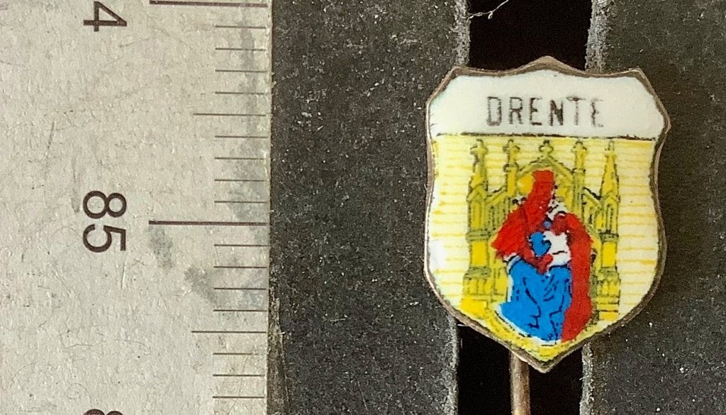 speld, Drente, Provinciewapen (RB, Verzamelen, Speldjes, Pins en Buttons, Ophalen of Verzenden, Gebruikt, Stad of Land, Speldje of Pin