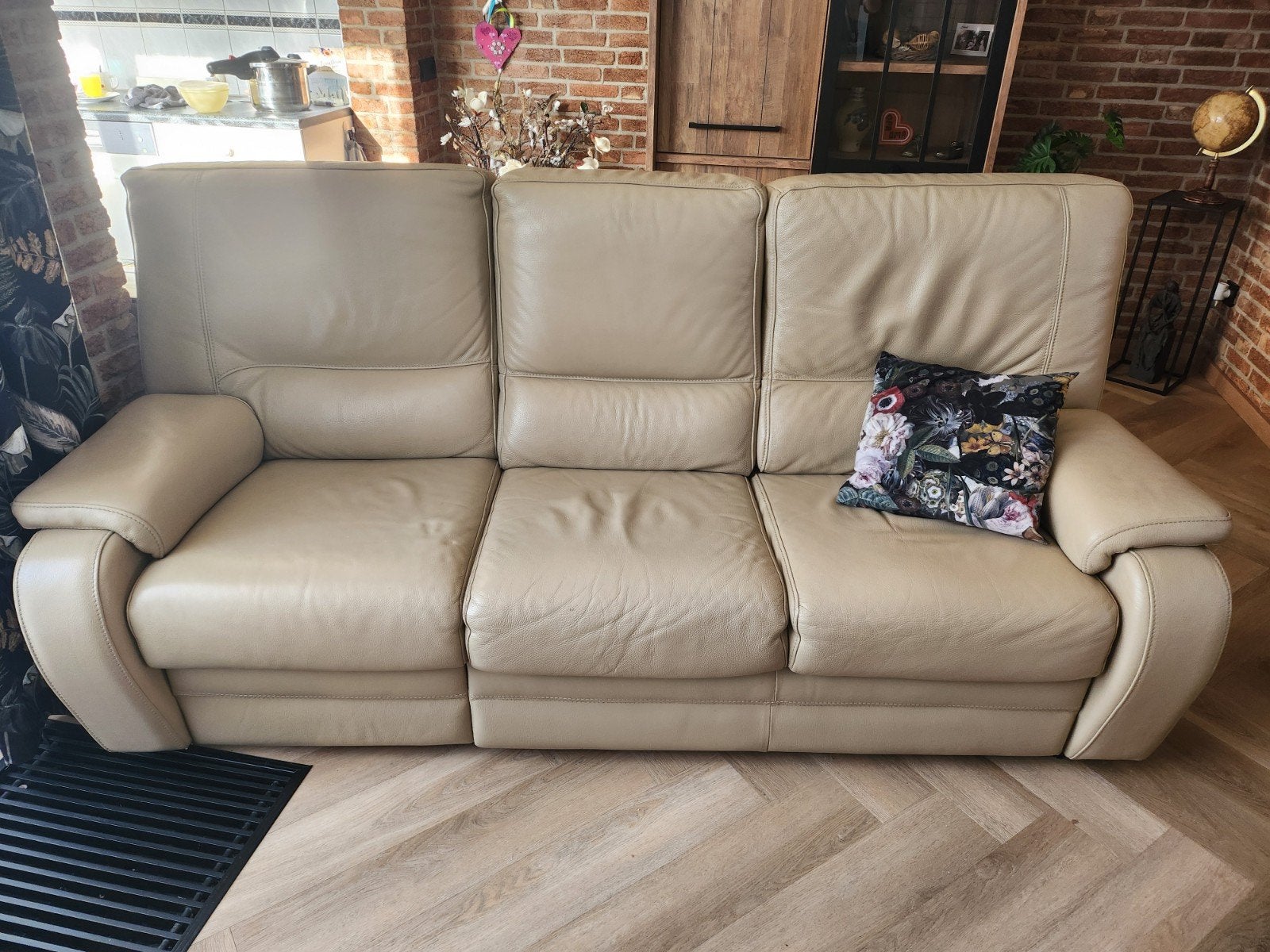 2 en 3 zits bank met relax gedeelte, Ophalen, Gebruikt, 75 tot 100 cm, 200 tot 250 cm