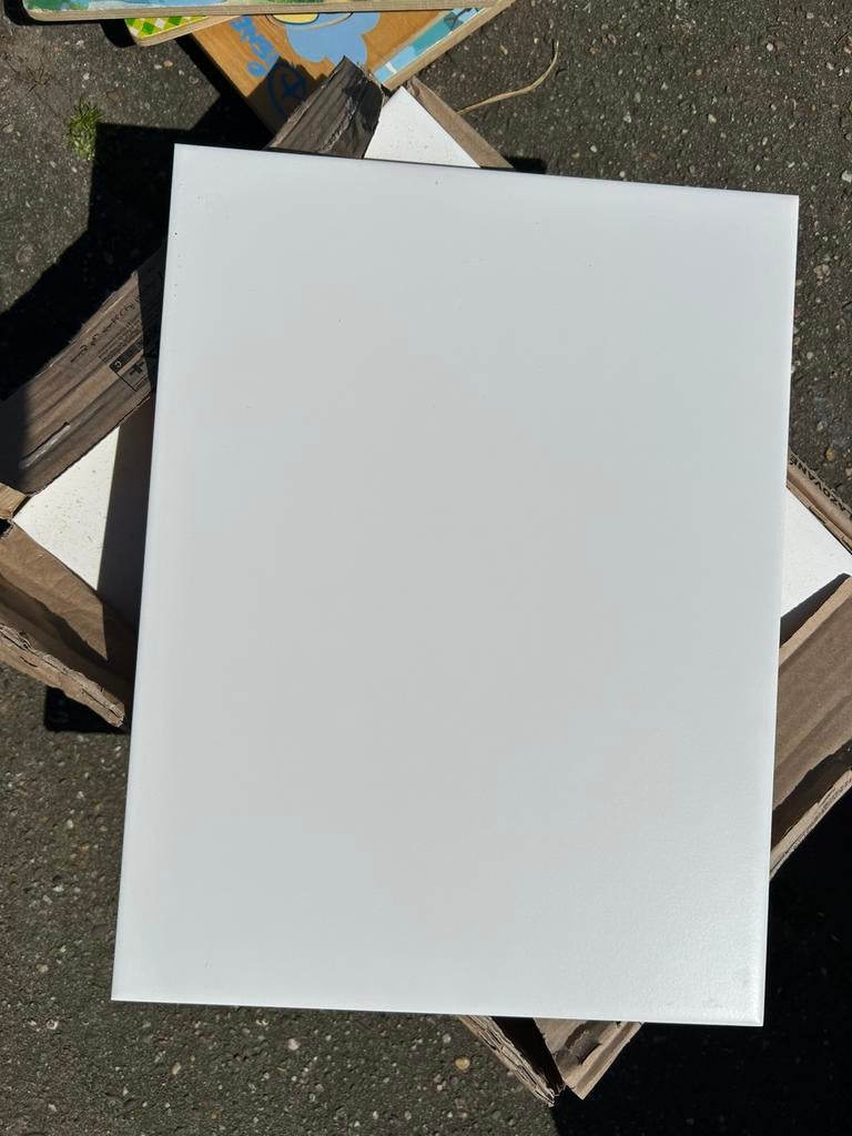 Matte witte badkamer of wc tegel, Doe-het-zelf en Verbouw, Tegels, Ophalen, Nieuw, Minder dan 5 m², 20 tot 40 cm