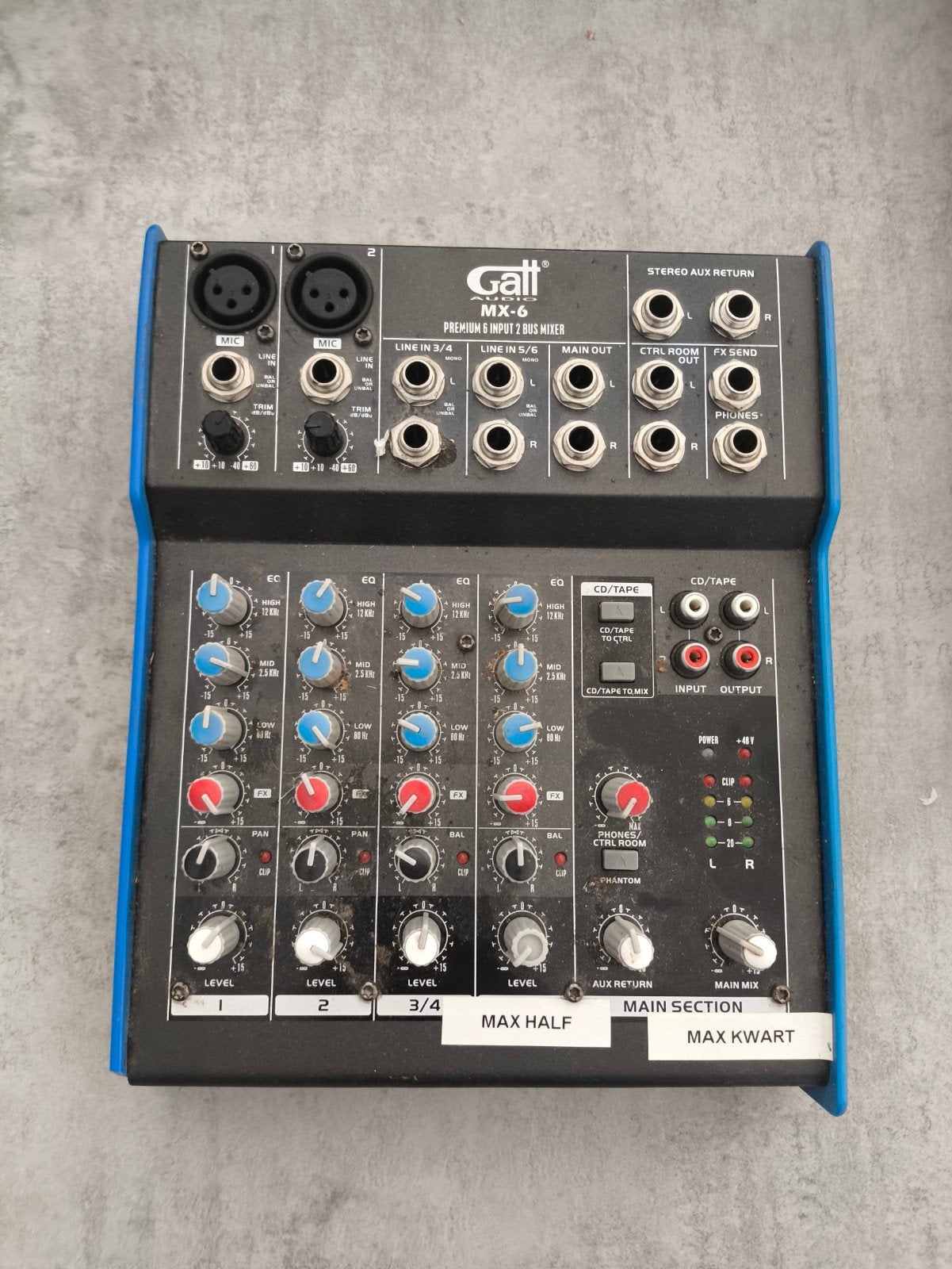 Gatt MX 6 mengpaneel premium 6 input 2 bus mixer, Ophalen of Verzenden