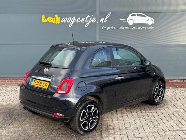 Fiat 500 1.0 Hybrid Club *carplay *climate *cruise *16 inch, Automatische klimaatregeling, Stof, 4 stoelen, Zwart