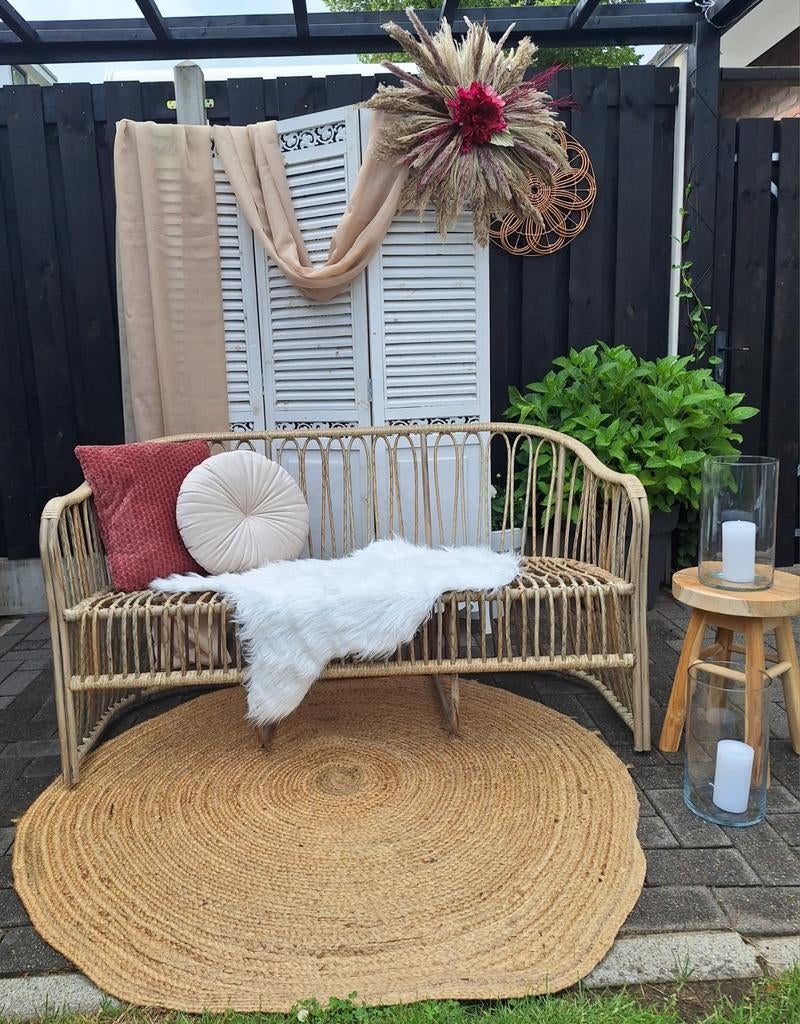 Rotan bankje te huur, Ophalen, Zo goed als nieuw, Accessoires