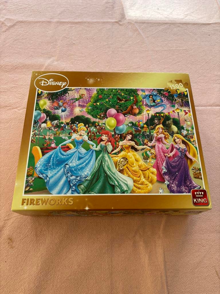 KING Disney Fireworks prinses legpuzzel 1500 stukjes!, Ophalen of Verzenden, 500 t/m 1500 stukjes, Gebruikt, Legpuzzel
