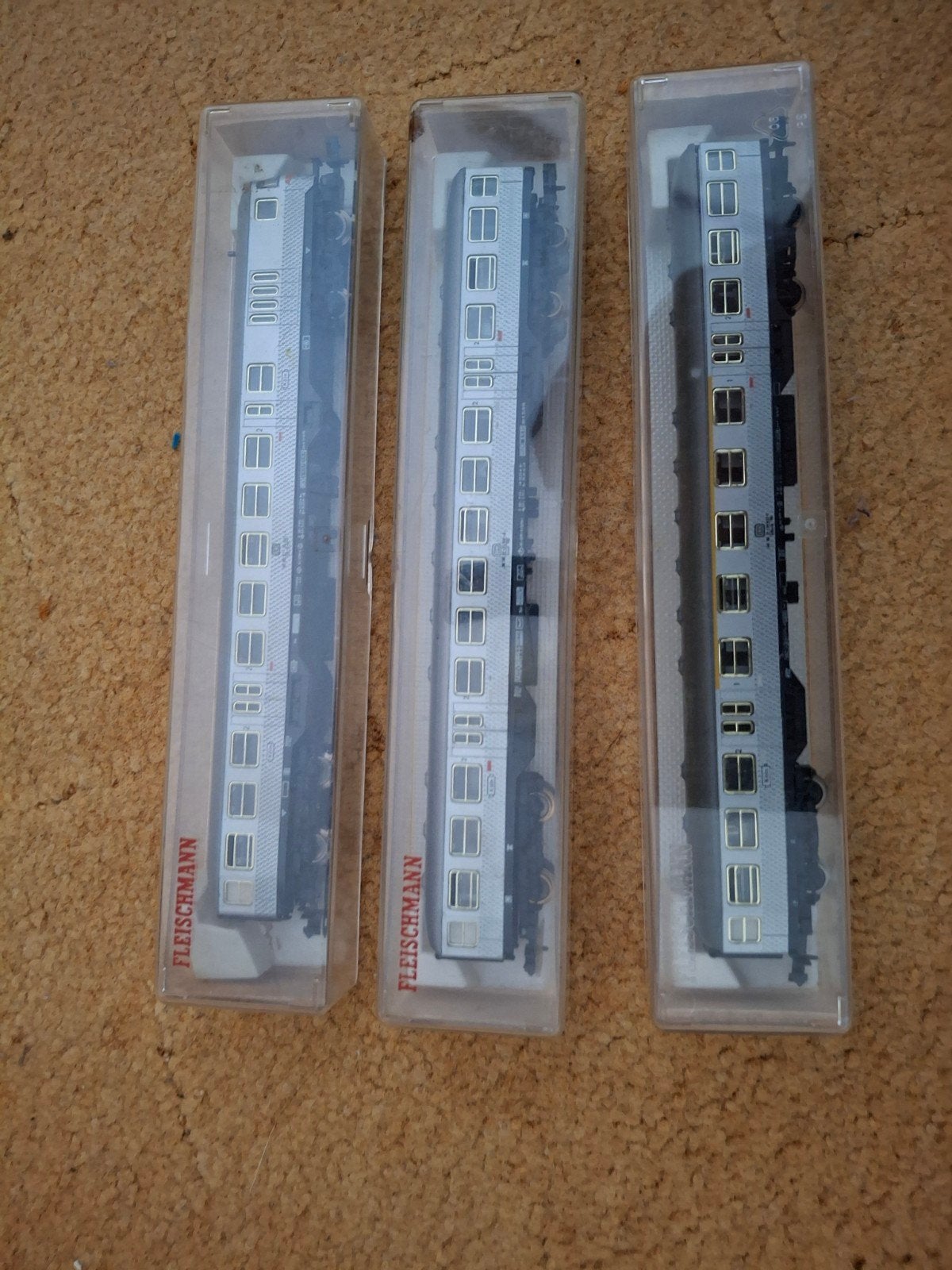 3x Fleischmann n spoor siberling rijtuigen, Gebruikt, Gelijkstroom, Fleischmann, Wagon
