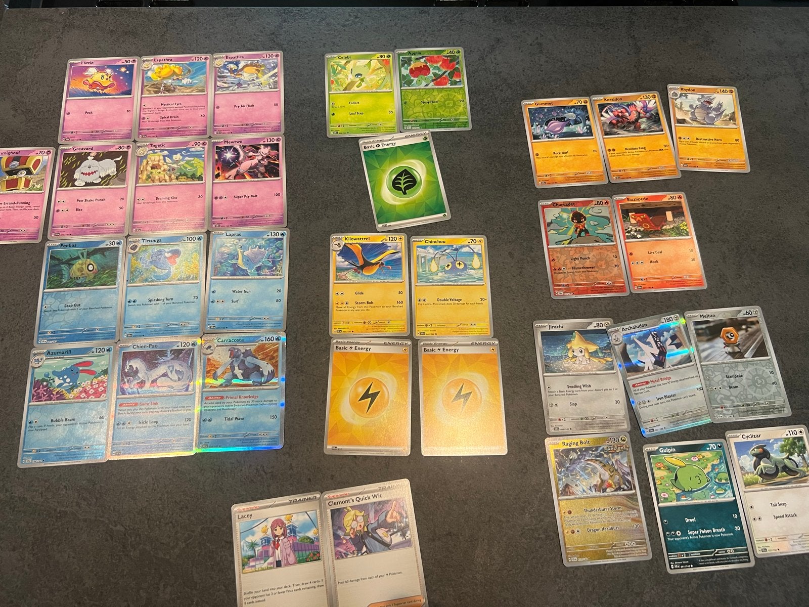 Grote collectie Pokémon kaarten - diverse types, Ophalen of Verzenden, Gebruikt, Meerdere kaarten