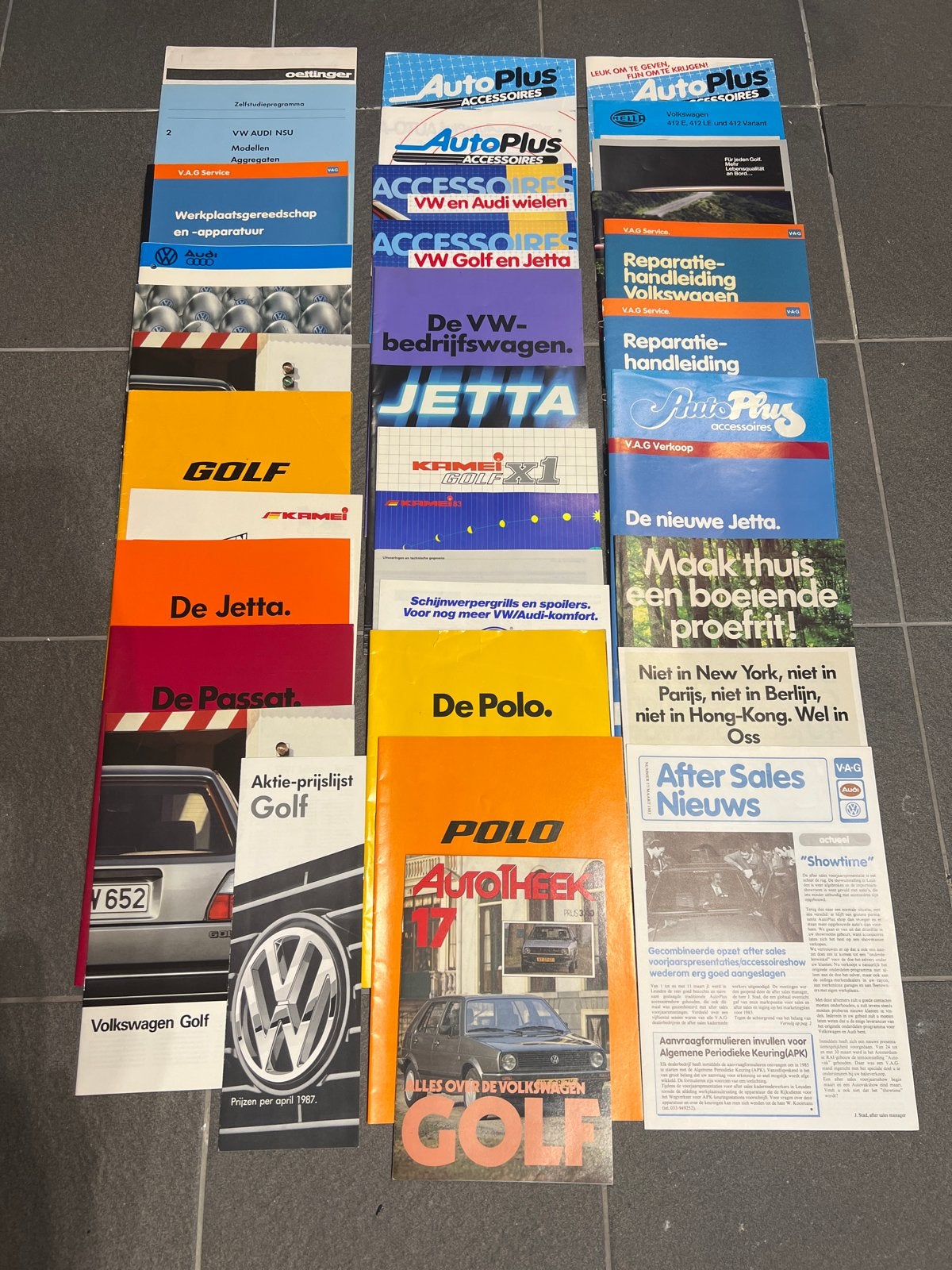 Grote collectie VW/Audi brochures en handleidingen, Ophalen of Verzenden, Gelezen, Volkswagen