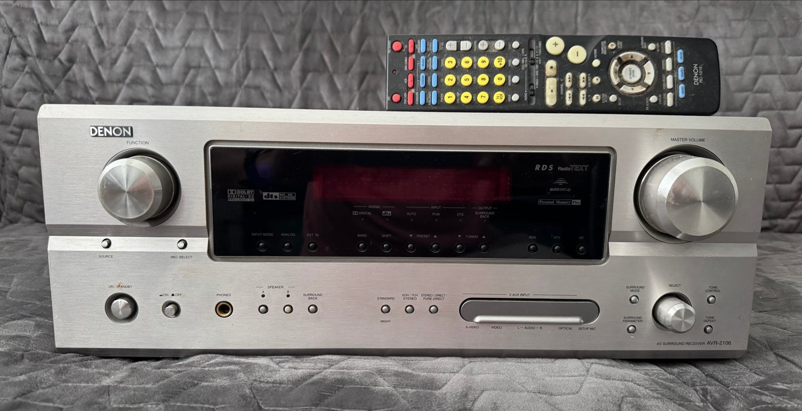 Denon AVR-2106 AV Surround Receiver met afstandsbediening, Ophalen, Gebruikt, Denon, 120 watt of meer