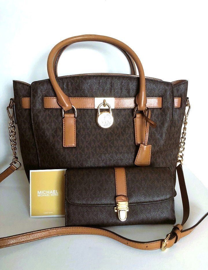 Originele Michael Kors tas - handtas crossbody + portemonnee, Verzenden, Zo goed als nieuw, Bruin, Handtas