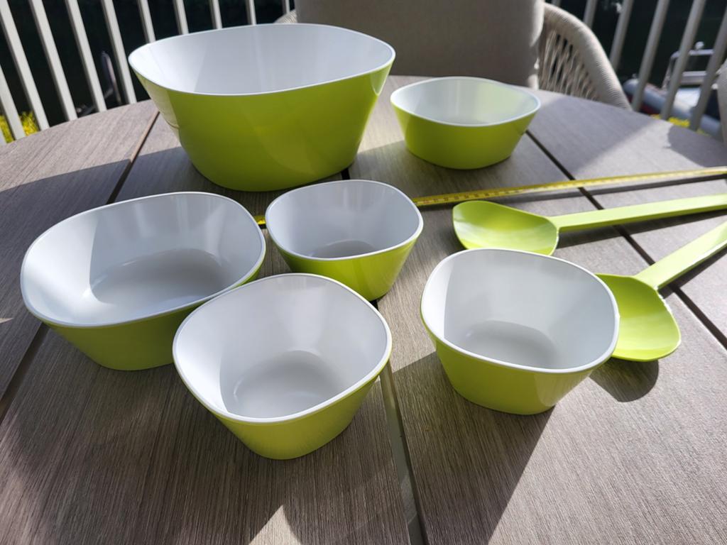 Mepal salade servies met kommen, Ophalen of Verzenden, Zo goed als nieuw
