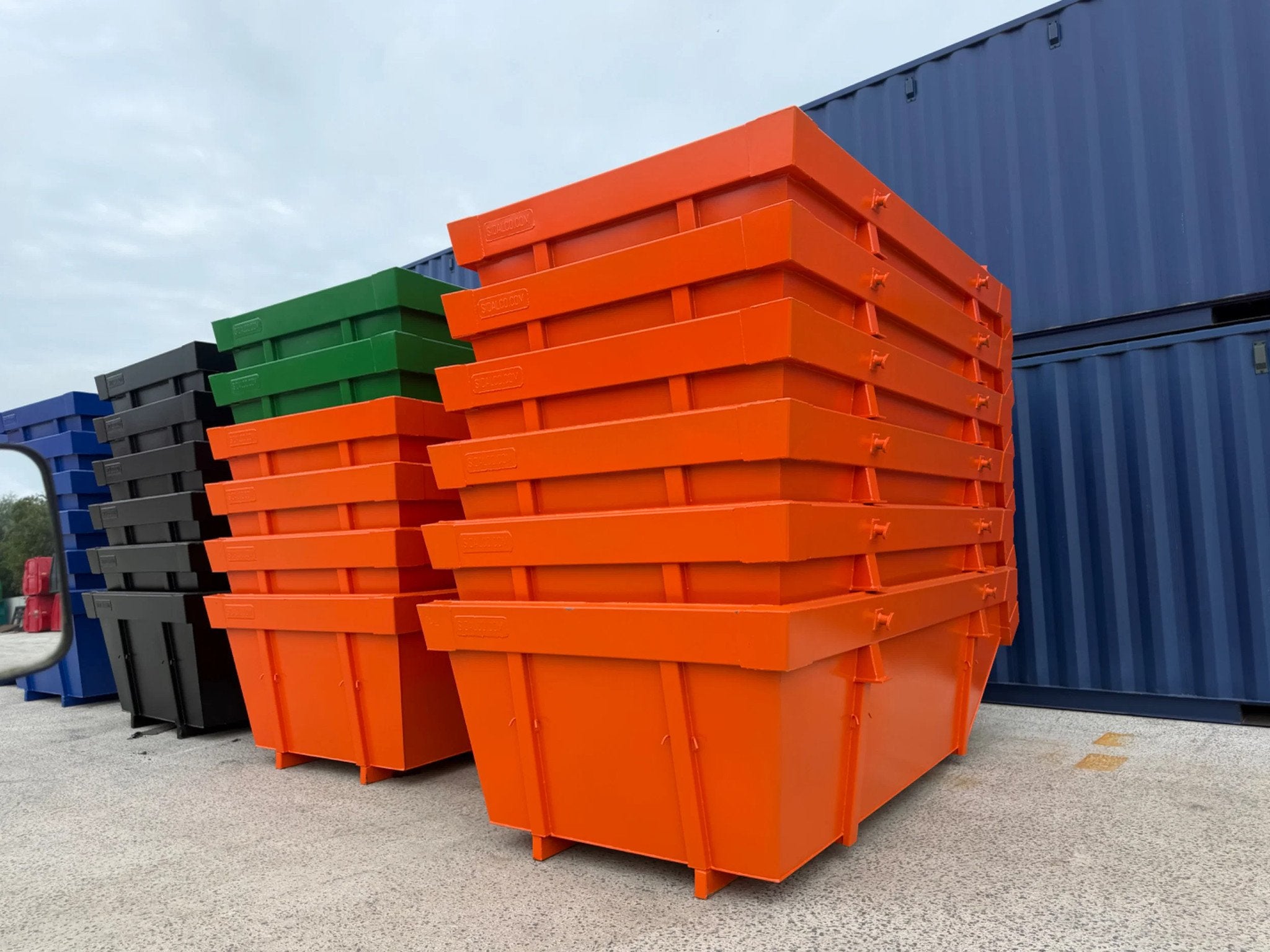 Sidalco 6m3 portaalarm container oranje