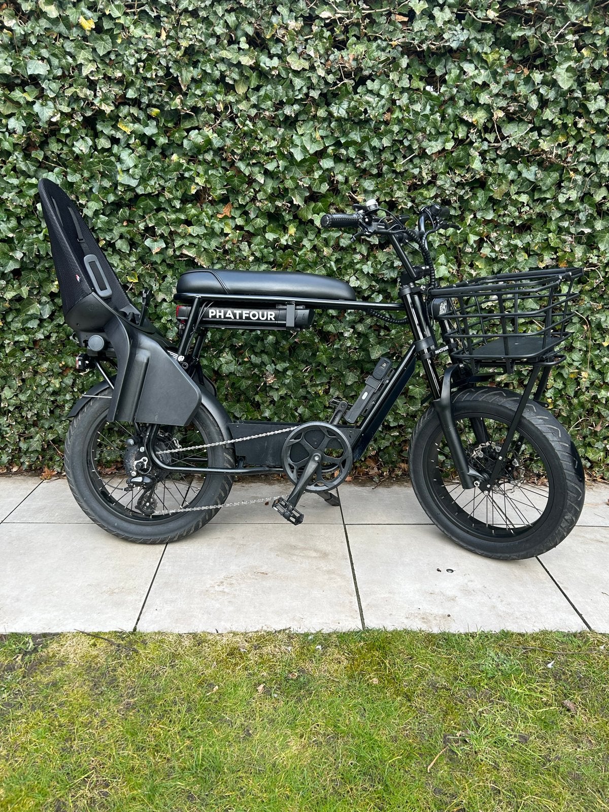 Phatfour FLB+ Fatbike met OF ZONDER kinderzitje en mand, Gebruikt, Minder dan 47 cm, 50 km per accu of meer, Ophalen