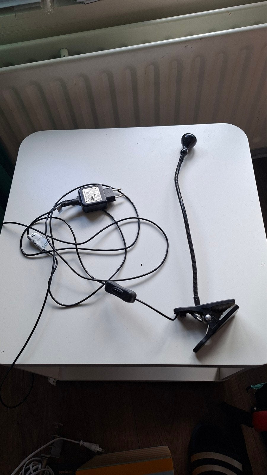 Flexibele USB leeslamp met klem - Zwart, Ophalen of Verzenden, Gebruikt, Metaal, Zwart