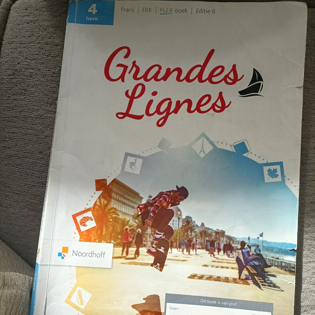 Grandes Lignes Frans 4 HAVO - Flex-boek Editie 6, Gelezen, Frans, Noordhoff, HAVO