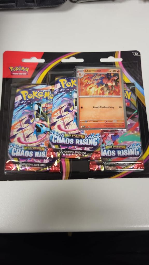 3x Pokémon Mega Evolution Chaos Rising Booster Packs, Ophalen of Verzenden, Nieuw, Booster