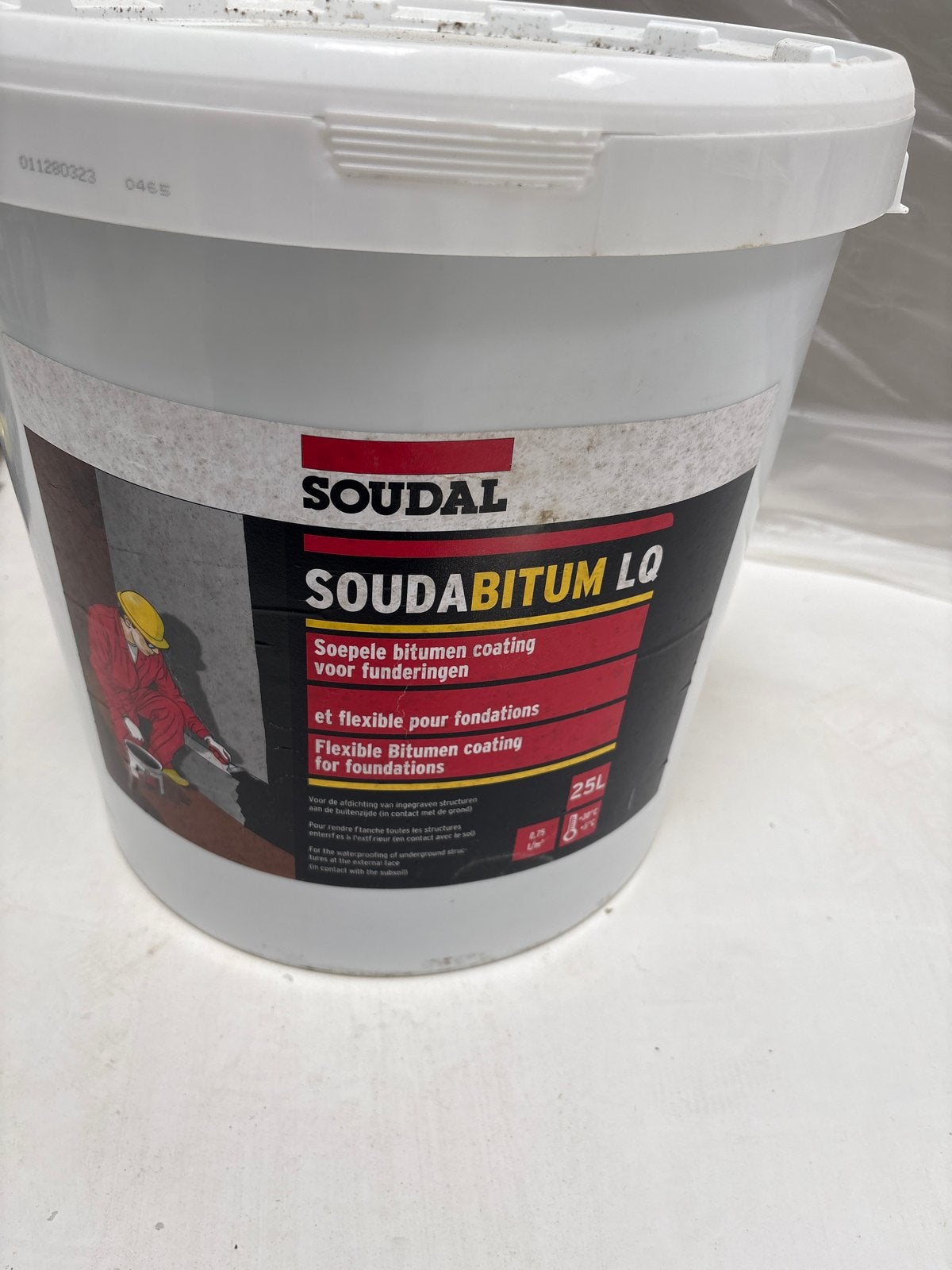 Soudal Soudabitum LQ - Soepele bitumen coating 25L, Ophalen, Zwart, Nieuw, Verf