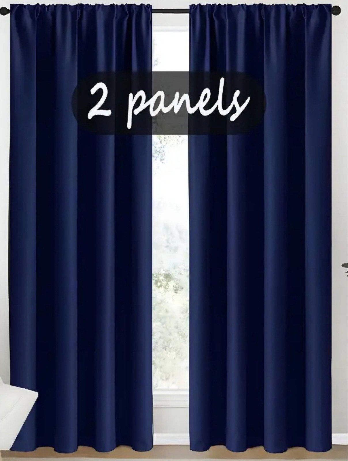 Nieuwe blauw fluwelen gordijnen elk 240x120 cm per stuk, Huis en Inrichting, Stoffering | Gordijnen en Lamellen, Ophalen of Verzenden