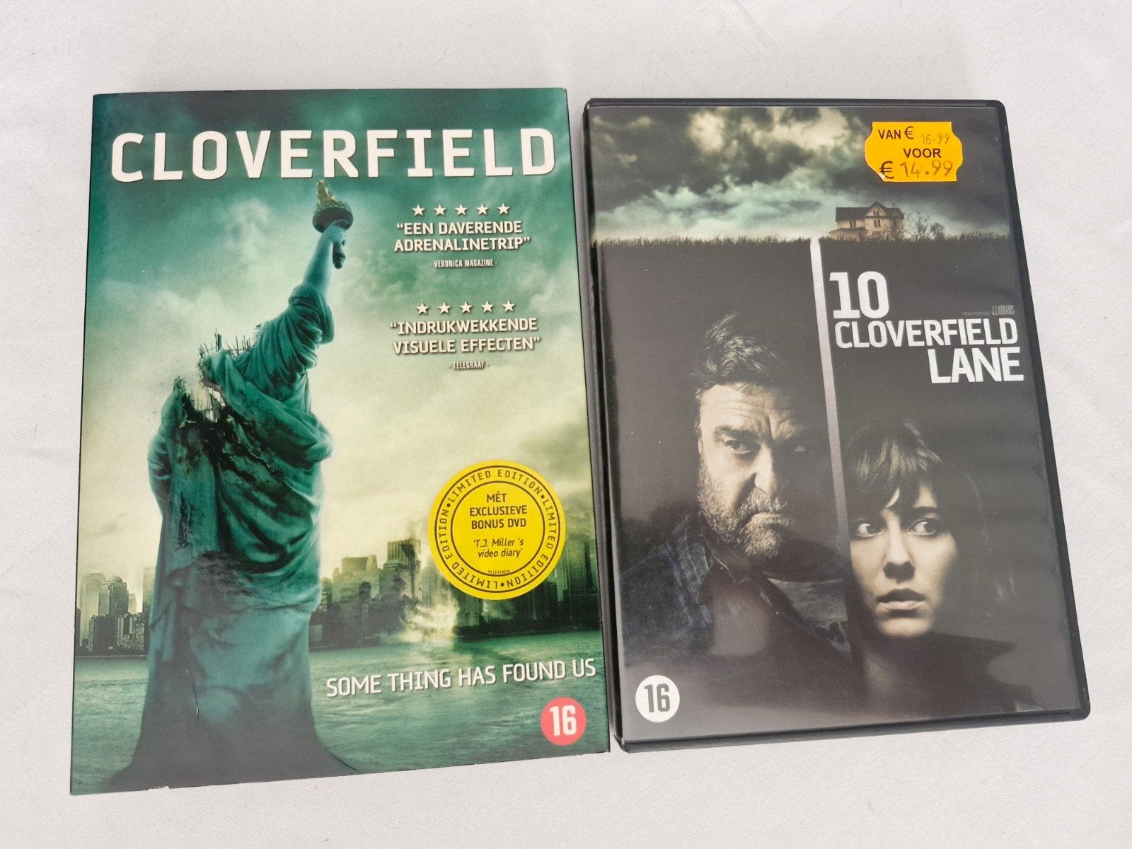 Cloverfield set, Vanaf 16 jaar, Ophalen of Verzenden, Zo goed als nieuw, Actiethriller