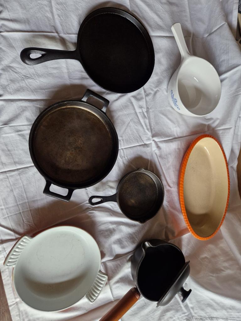 gietijzer, cast iron, Le Creuset, Ophalen of Verzenden, Gietijzer, Koekenpan of Braadpan