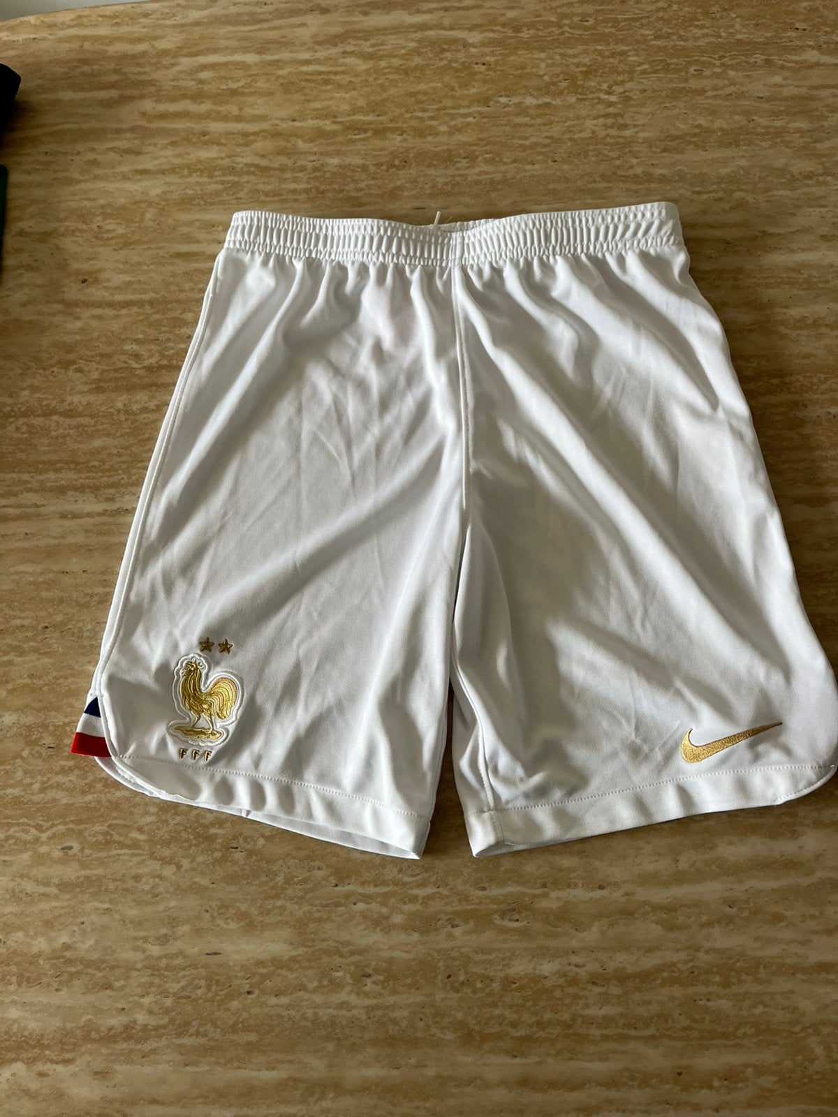 Nike Frankrijk voetbal broekje, Ophalen of Verzenden, Zo goed als nieuw, Jongen of Meisje, Sport- of Zwemkleding