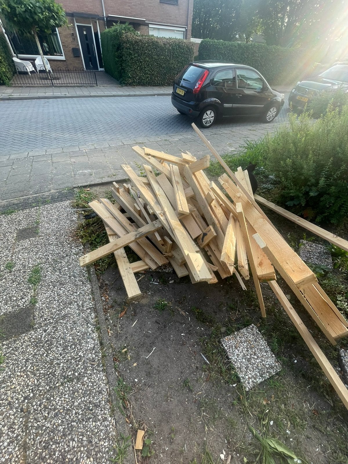 Brand hout (pallet hout), Ophalen, Zo goed als nieuw, 50 mm of meer, Pallet