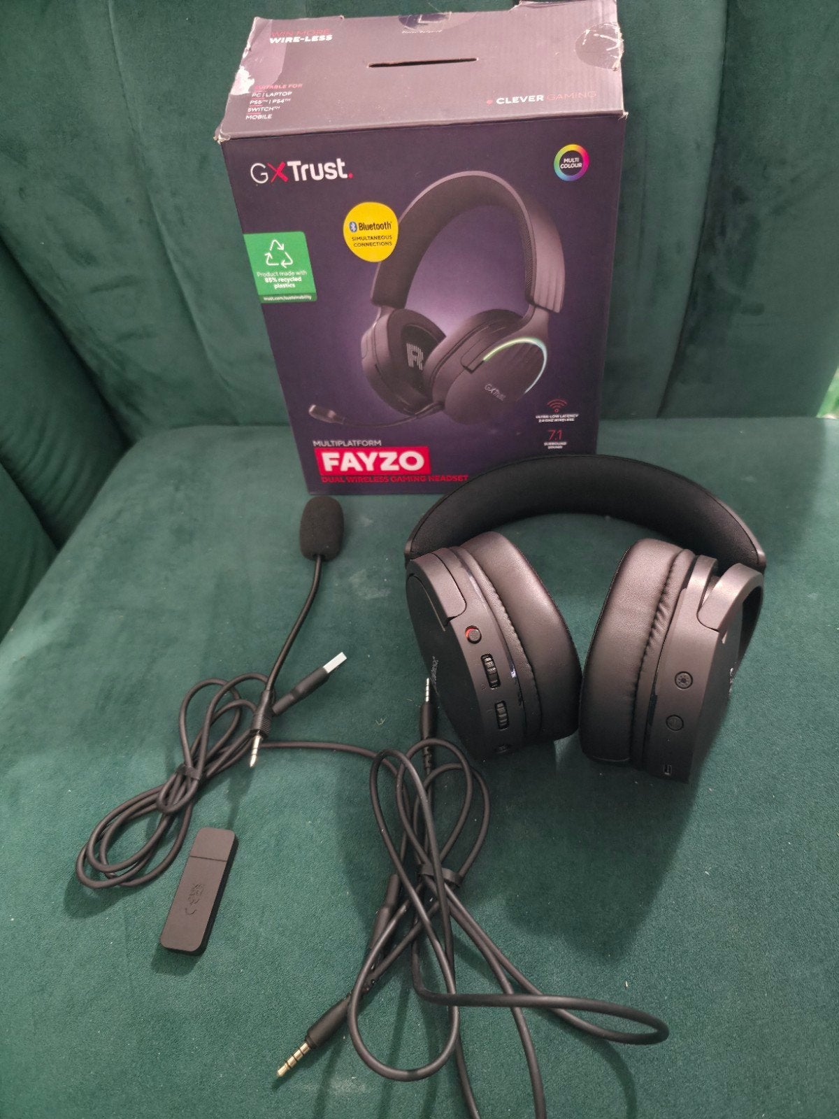 Trust GXT 490P Fayzo Dual Wireless Gaming Headset - Nieuw, Computers en Software, Ophalen, Gaming headset, Nieuw