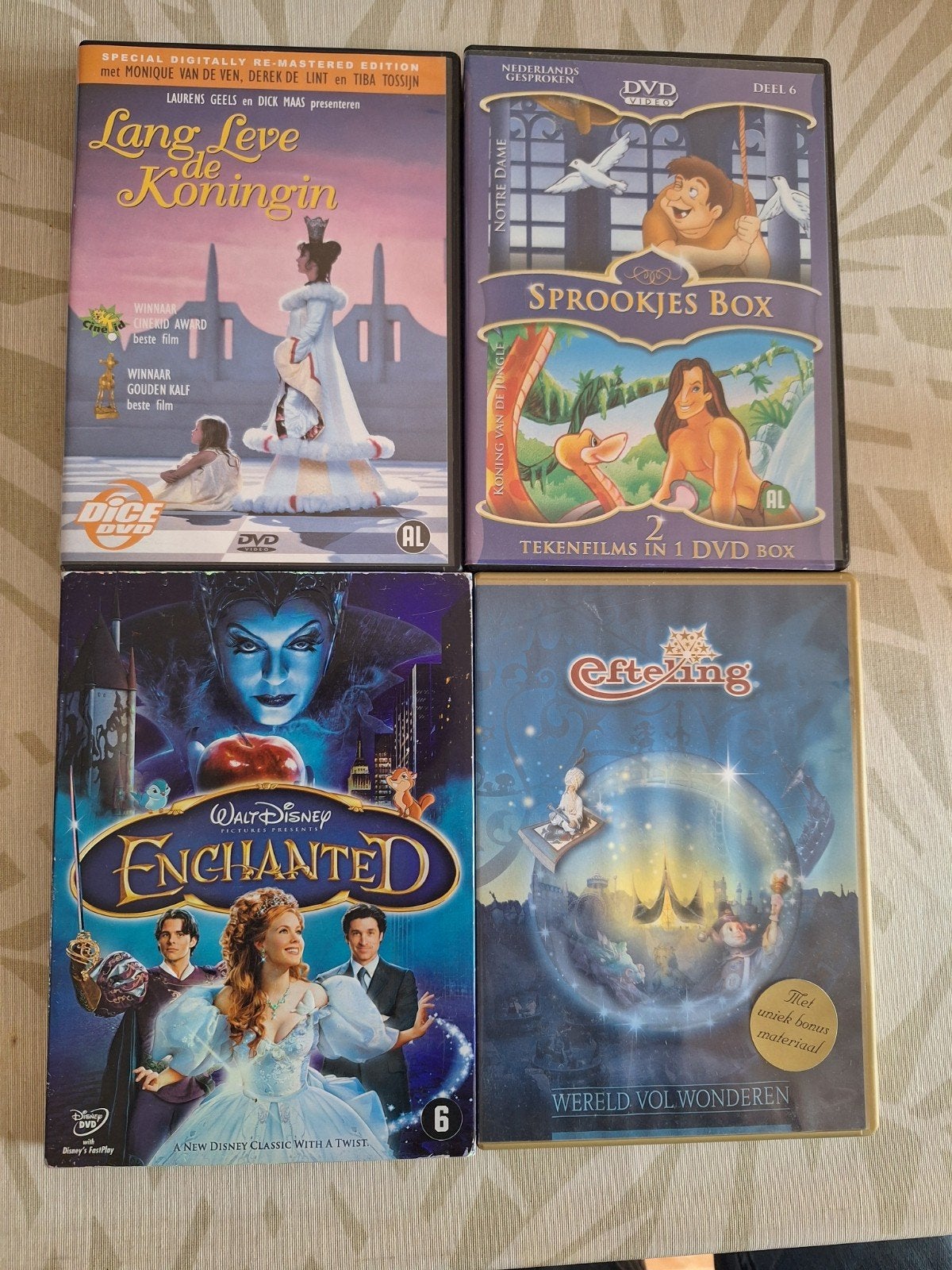4 dvd's oa Sprookjes Box en Efteling, Alle leeftijden, Ophalen of Verzenden, Zo goed als nieuw