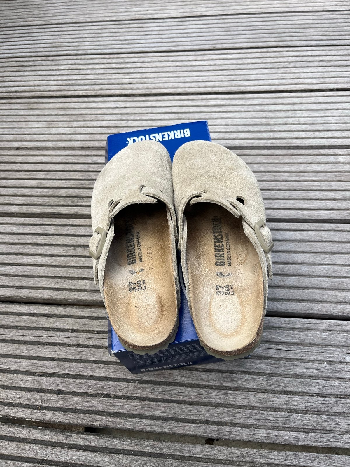 Birkenstock Boston klompen - Maat 37, Ophalen of Verzenden, Gedragen, Beige, Instappers