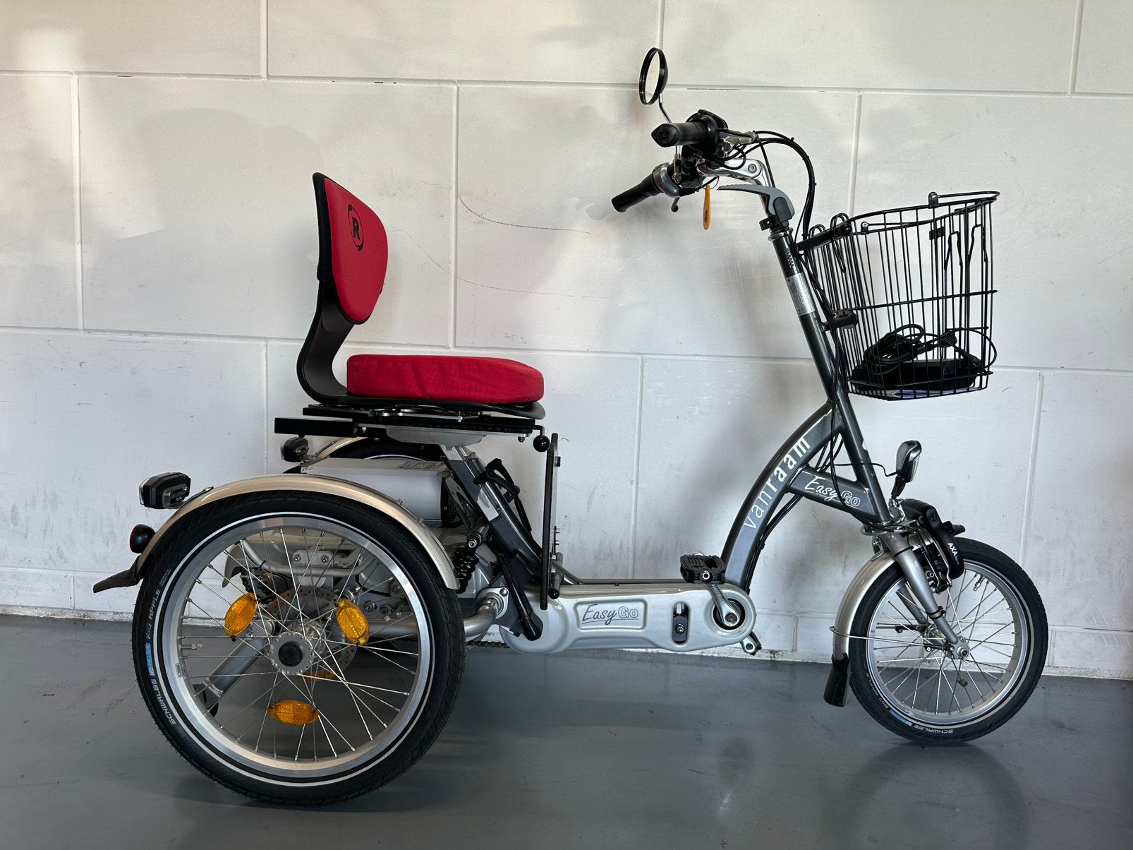 Prachtige Van Raam Easy Go scootmobielfiets. 1 jaar garantie, Fietsen en Brommers, Ophalen of Verzenden, Zo goed als nieuw, Schijfrem