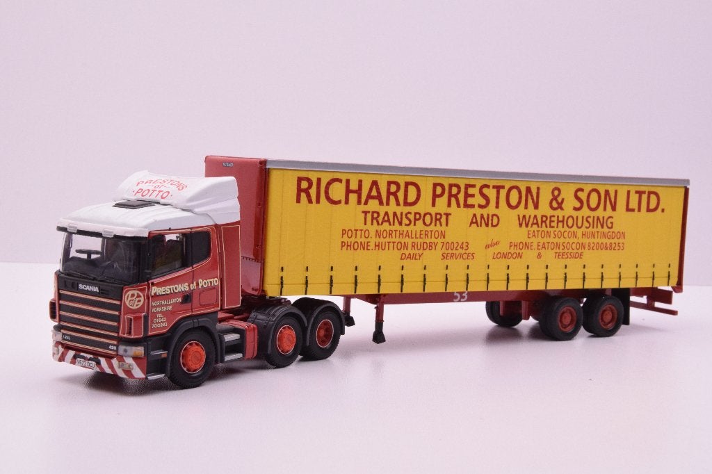 Scania 124  ''   Richard Preston Ltd ''  Corgi, Ophalen of Verzenden, Zo goed als nieuw, Bus of Vrachtwagen, Corgi