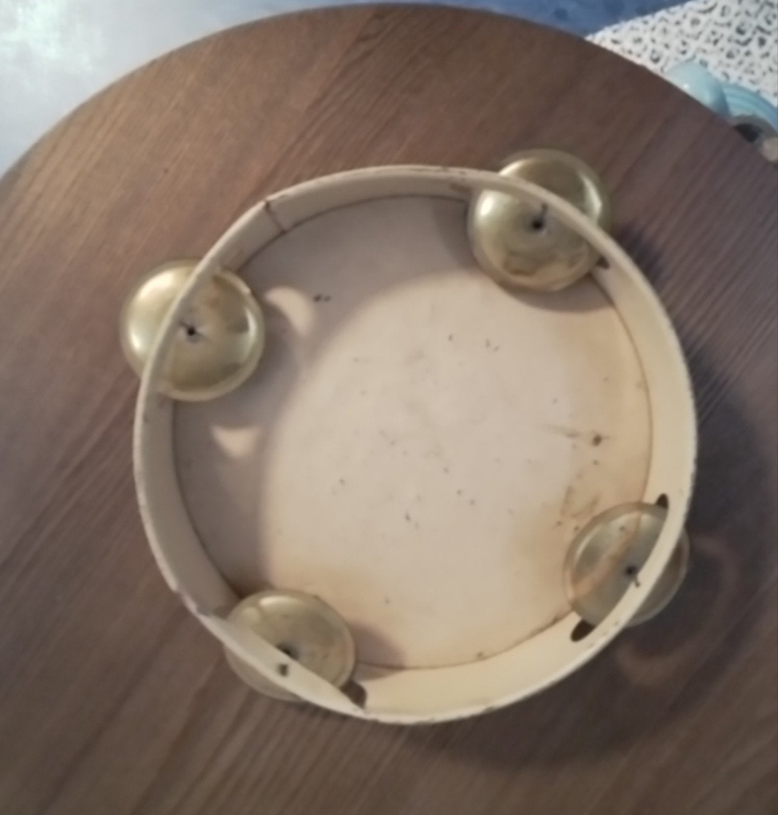 Vintage Tamboerijn met Dansend Paar Afbeelding, Ophalen of Verzenden, Gebruikt, Trommel