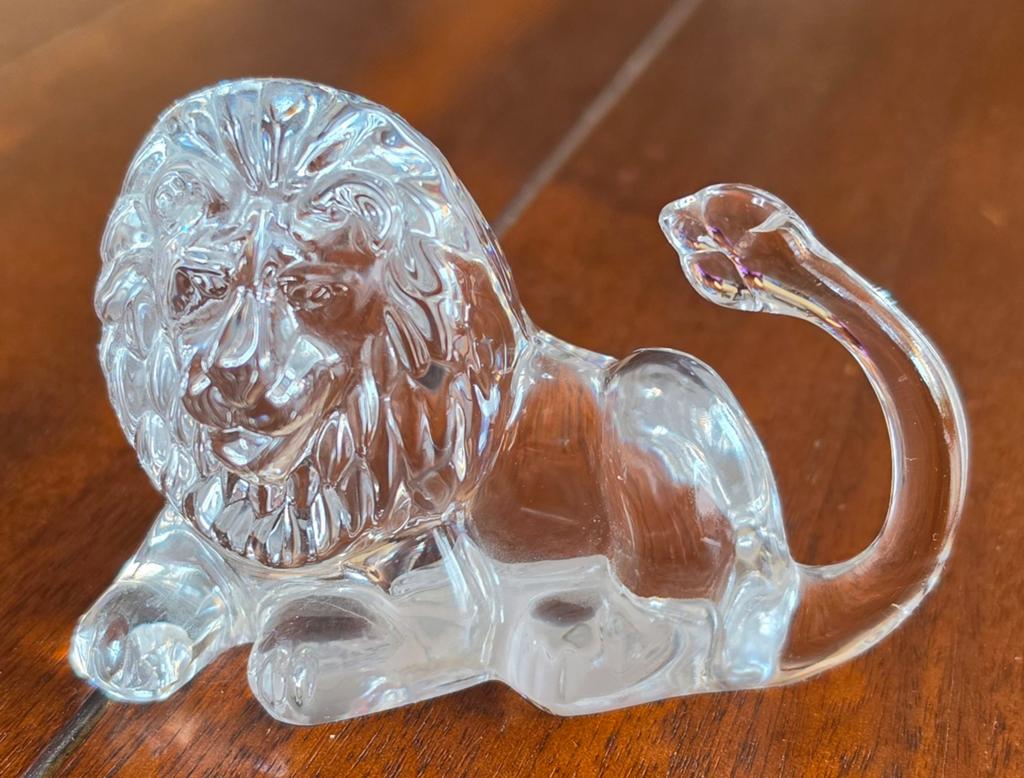 Glazen leeuw ING spaarbank, kristal look, Ophalen of Verzenden