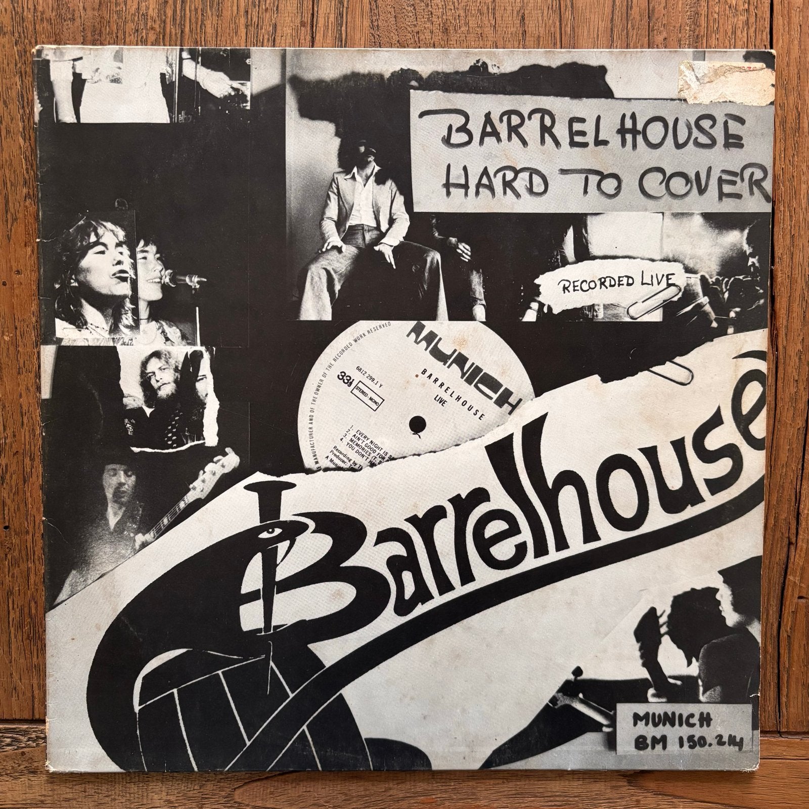 Barrelhouse - Hard To Cover (Live in Melkweg) (LP) 1977, LP, Gebruikt, Bluesrock, 12 inch