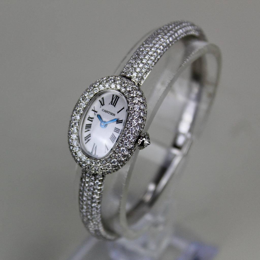 Cartier Baignoire - Iced out, Overige merken, Staal, Cartier, Staal