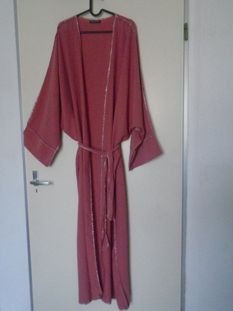 Elegante roze Lange kimono Jurk Abaya XL-XXL Nieuw, Verzenden, Maat 46/48 (XL) of groter, Nieuw, Roze
