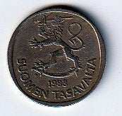 1  markka  1983  N  Finland. km. 49 a  ( 0,50 euro ), Ophalen of Verzenden, Overige landen, Losse munt