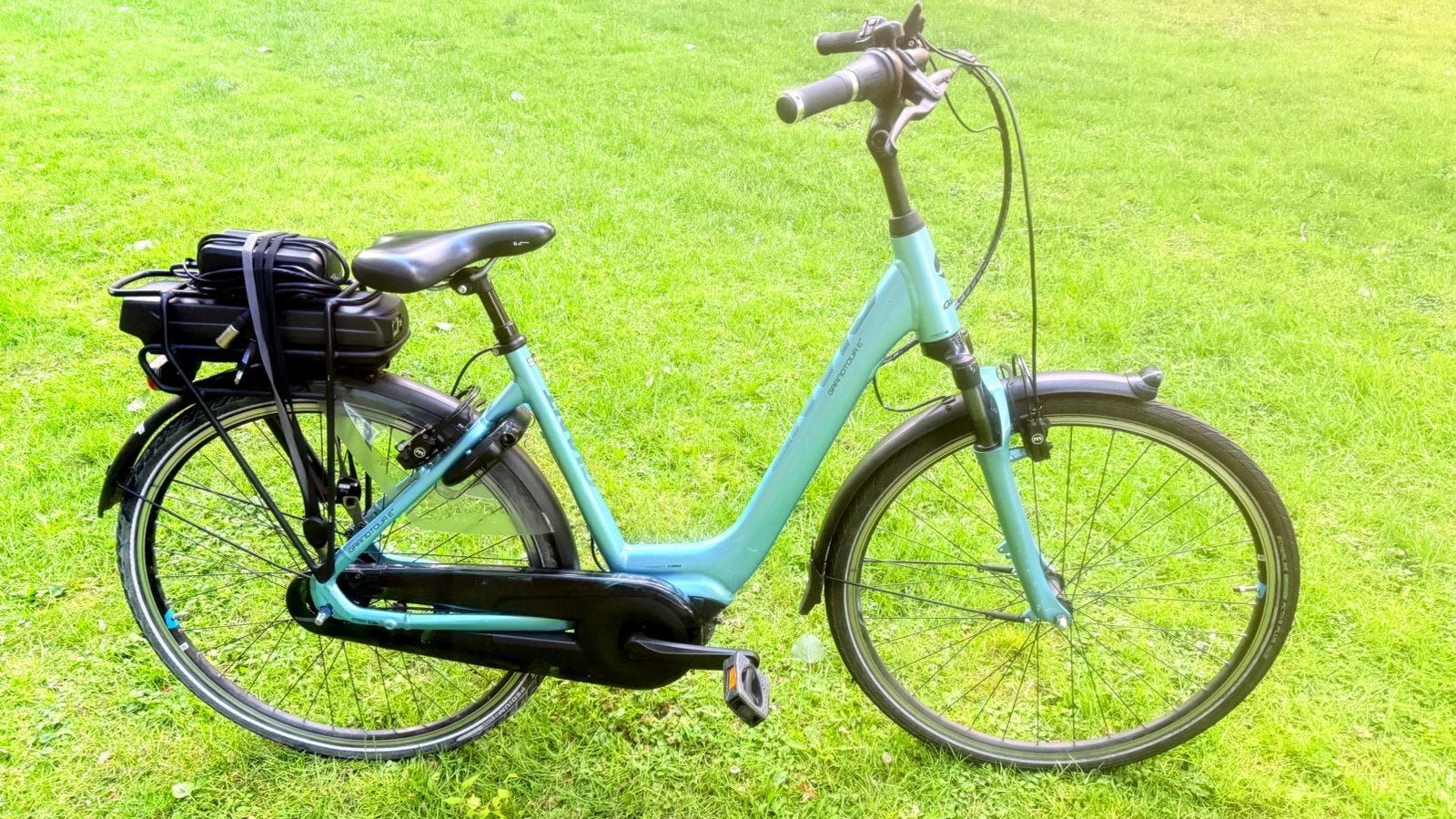 Goede nette unisex damesfiets E-bike Giant GrandTour 51cm, Ophalen, Gebruikt, Velgrem, Versnellingen