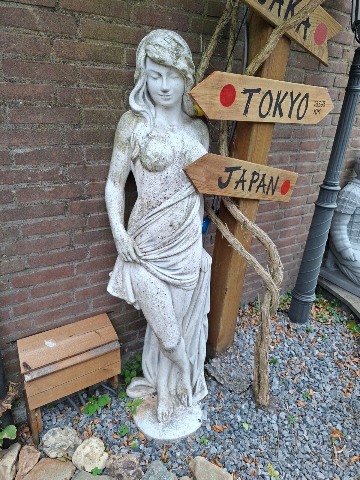 Mooi groot tuinbeeld, Tuin en Terras, Tuinbeelden, Ophalen, Zo goed als nieuw, Beton, Mensenbeeld