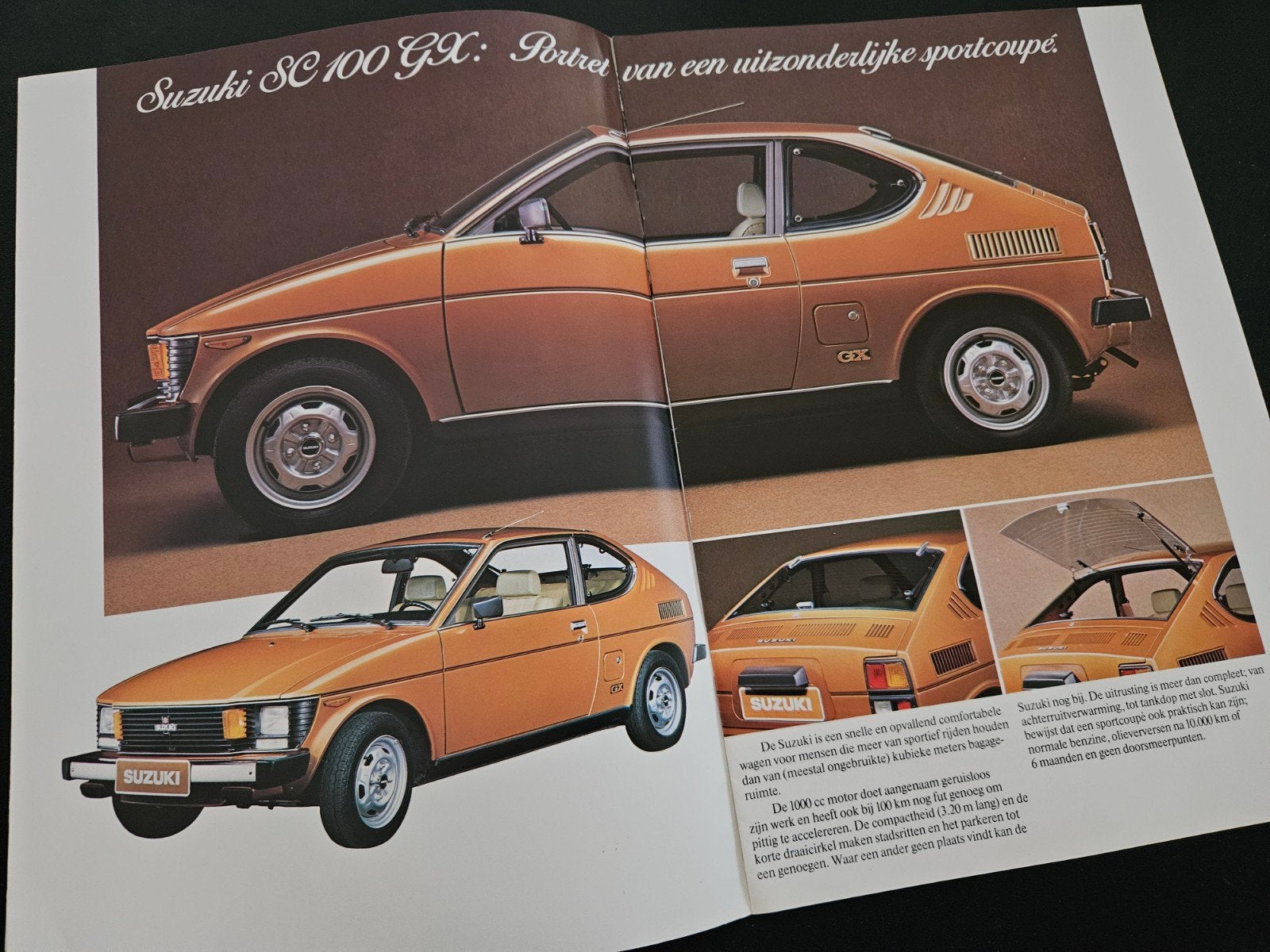 Brochure Suzuki SC 100 GX & LJ 80, Ophalen of Verzenden, Zo goed als nieuw, Overige merken