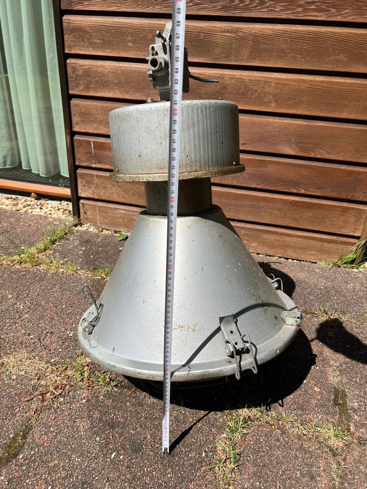 Industriële hanglamp, Huis en Inrichting, Lampen | Hanglampen, Ophalen, Gebruikt, Glas, Industrieel