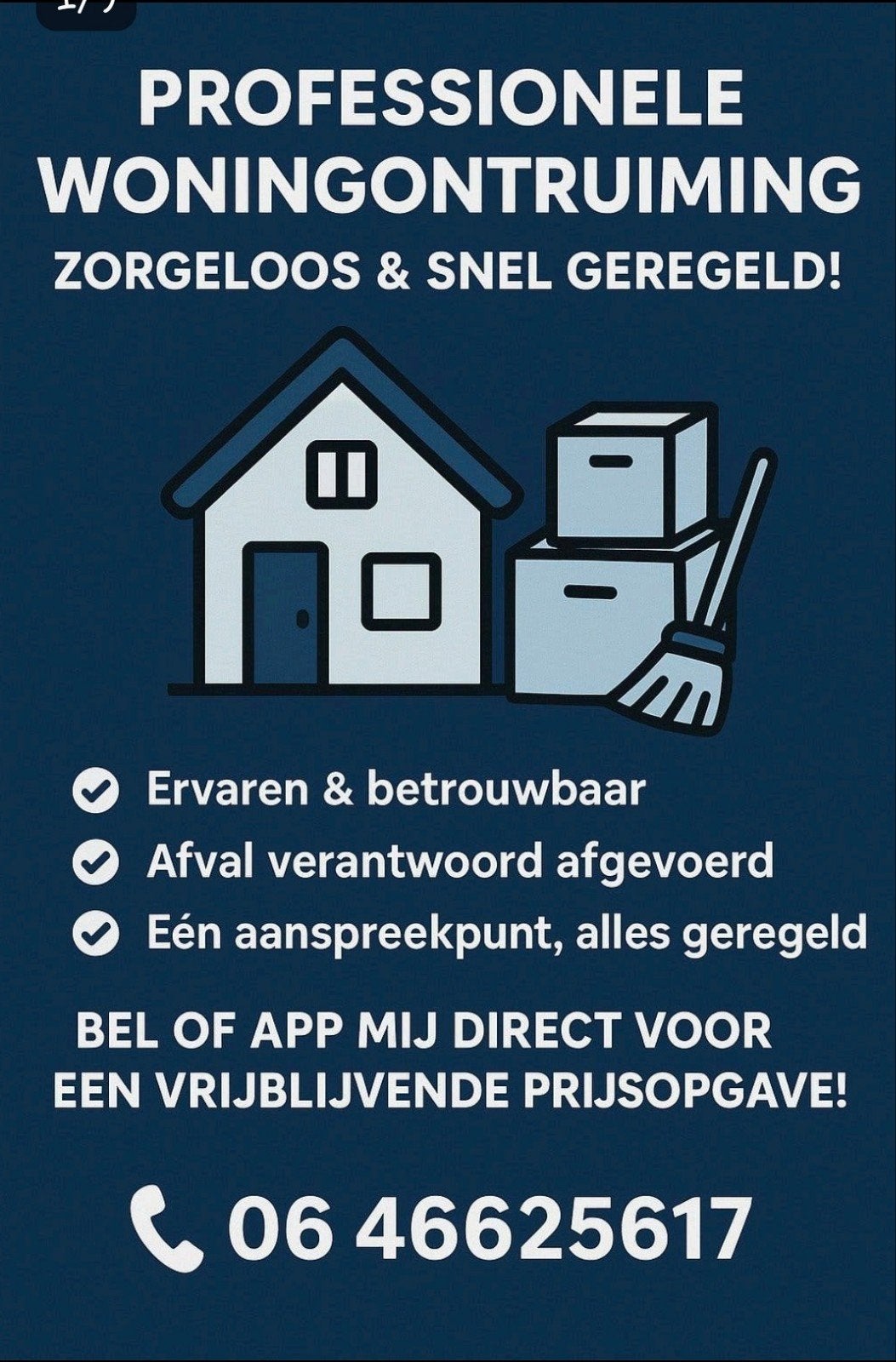 professionele huis- kantoor- winkel ontruiming, Ophalen