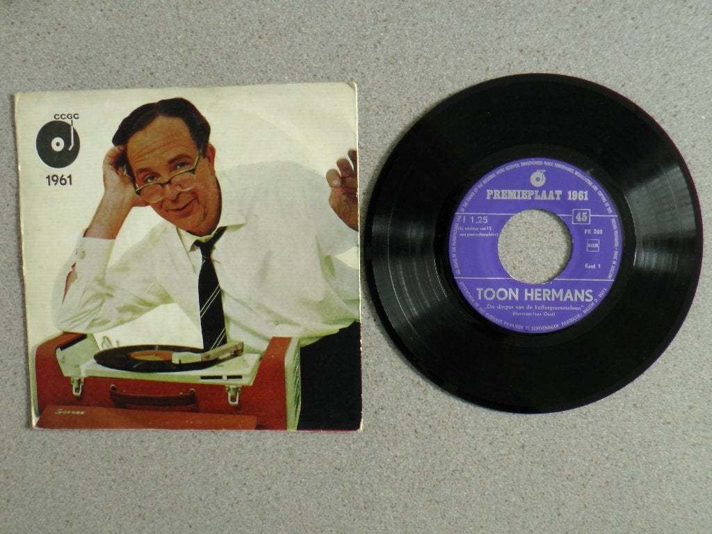 Toon Hermans - 1961 VINYL SINGLE, Gebruikt, 7 inch, Nederlandstalig, Fotohoes