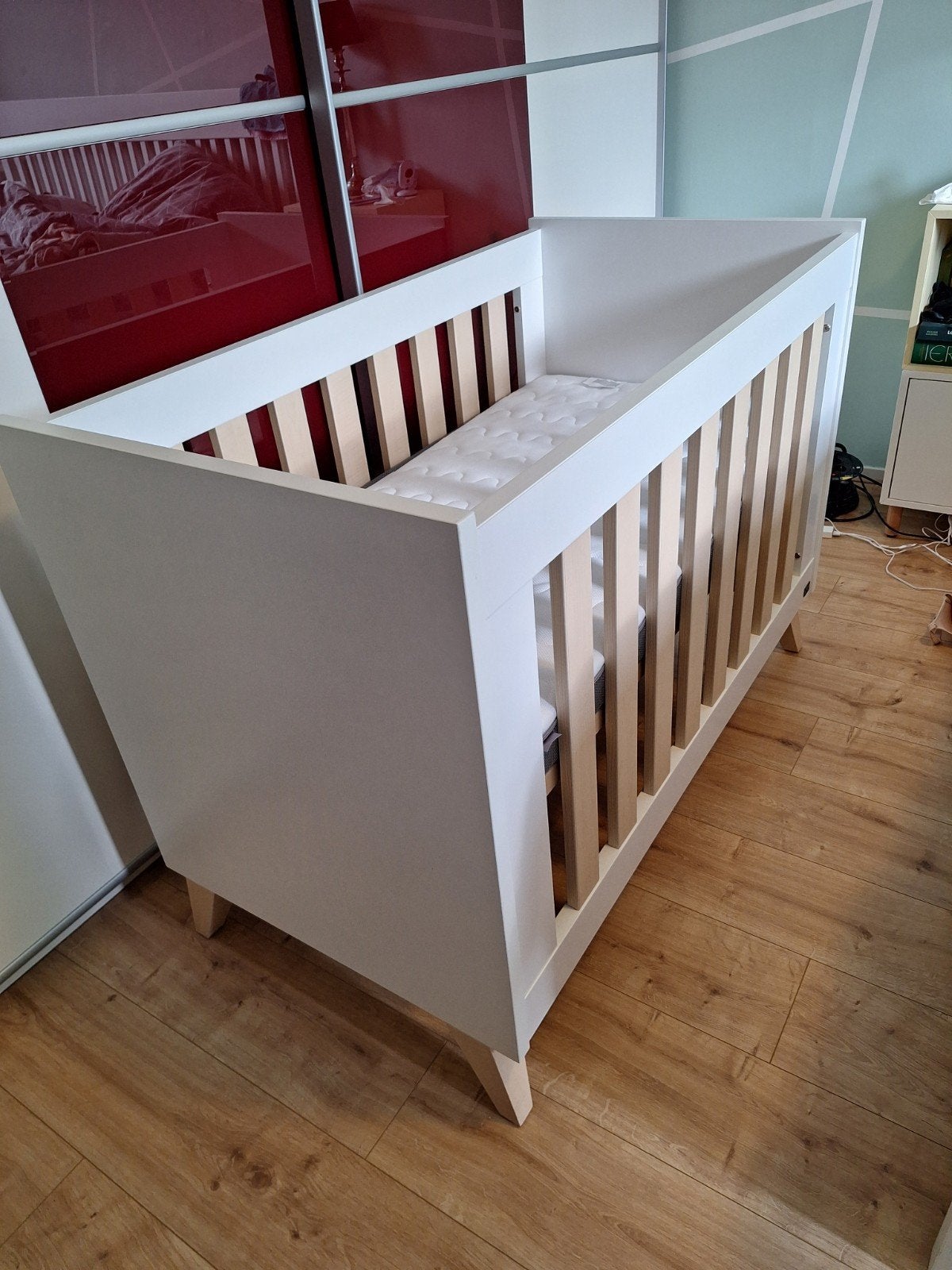 TWF Ledikant wit voor matras 120x60cm, Ophalen, Gebruikt, Wit, Hout