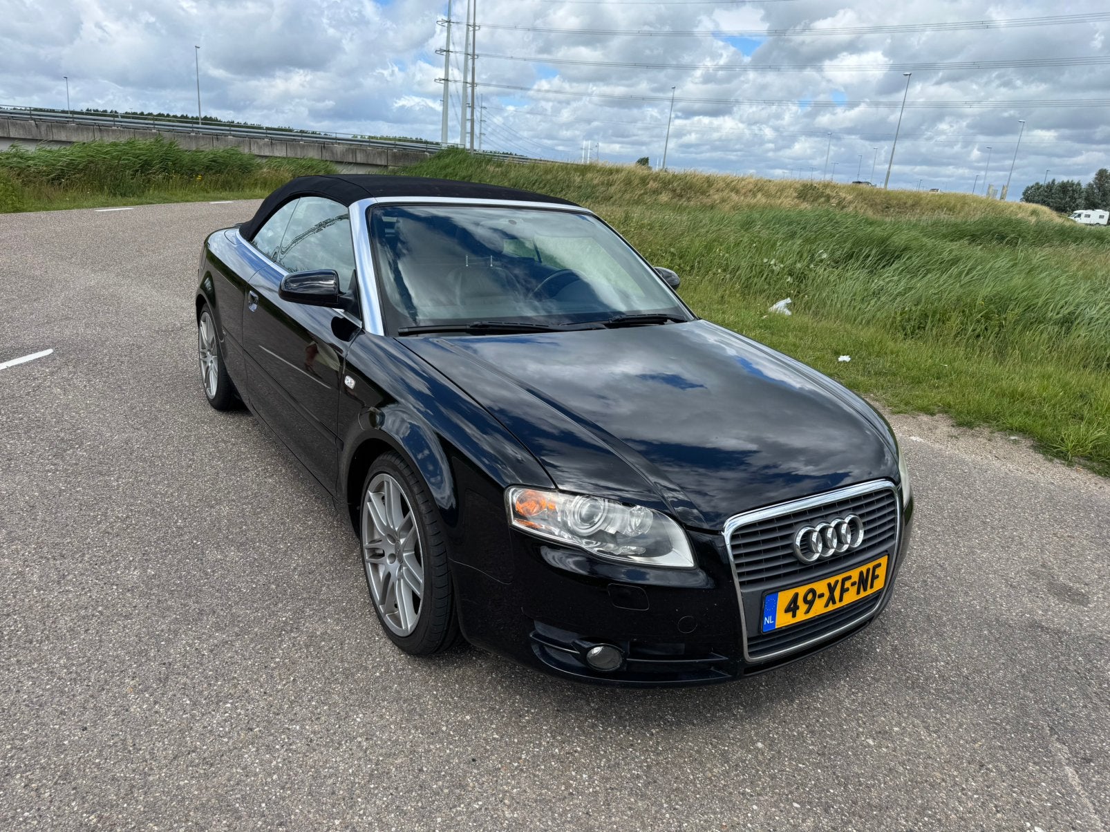 Audi A4 2.0 Tfsi 147KW Cabrio AUT 2007 Zwart, Auto's, Audi, Zwart, 4 cilinders, 4 stoelen, A4