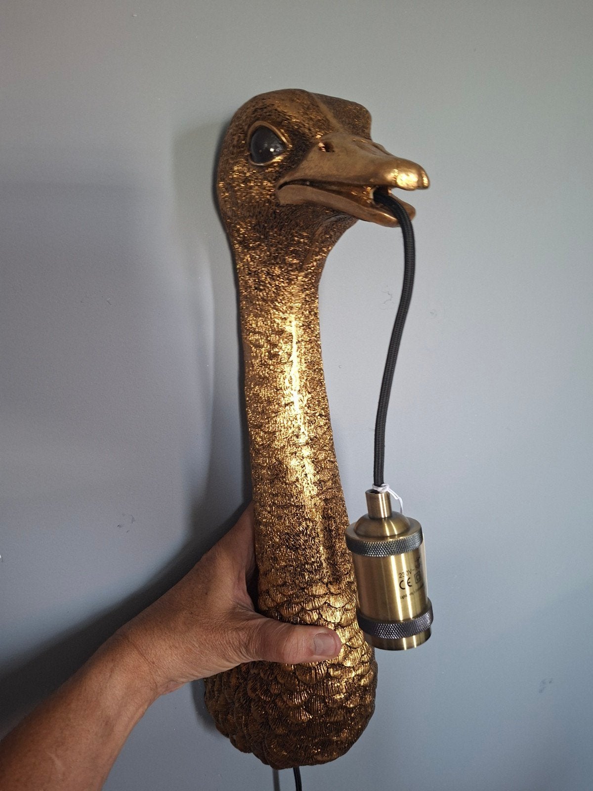 Light & Living Wandlamp Ostrich - Antiek Brons, Huis en Inrichting, Ophalen, Nieuw, Goud, Metaal