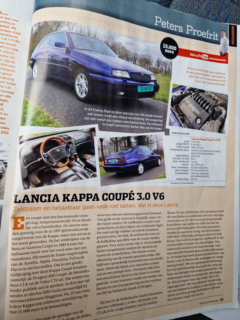Lancia Kappa Coupe 3.0 V6 24V Uniek! Italiaan 205PK Autovisi, Auto's, Oldtimers, Zwart, Blauw, Leder, Bedrijf