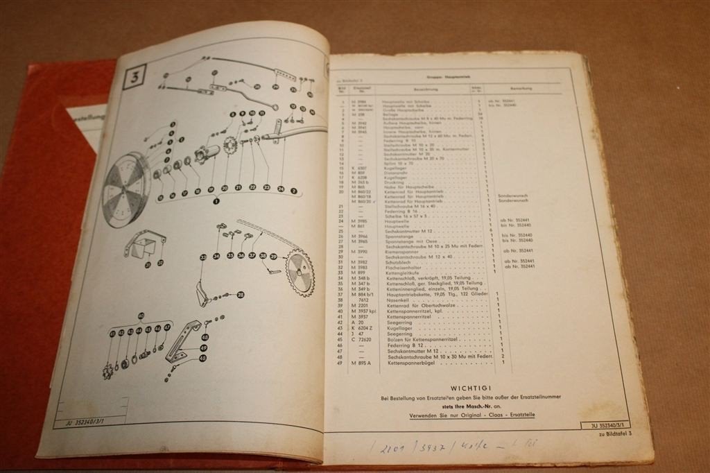 Claas Junior Automatic — Onderdelenlijst Combine 1961, Boeken, Ophalen of Verzenden, Gelezen