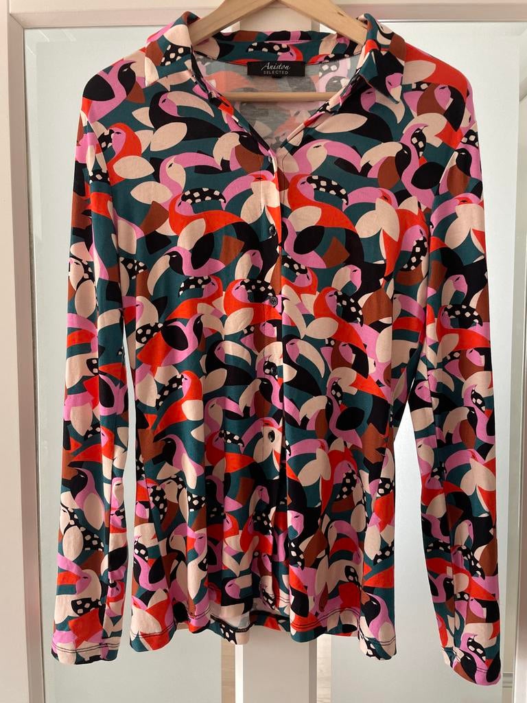 Aniston Selected Blouse met Toekanprint - Maat M, Ophalen of Verzenden, Zo goed als nieuw, Maat 38/40 (M), Overige kleuren