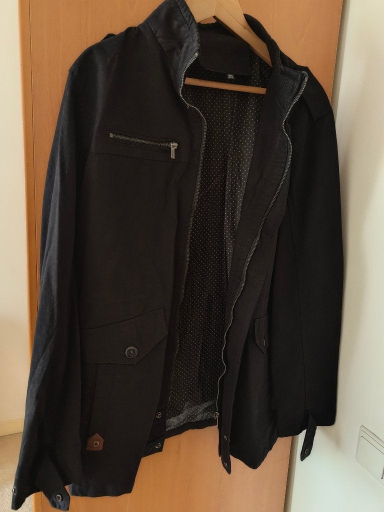 Light Military/Utility Style Jacket - Black - Medium Fit, Onbekend, Maat 48/50 (M), Zwart, Nieuw