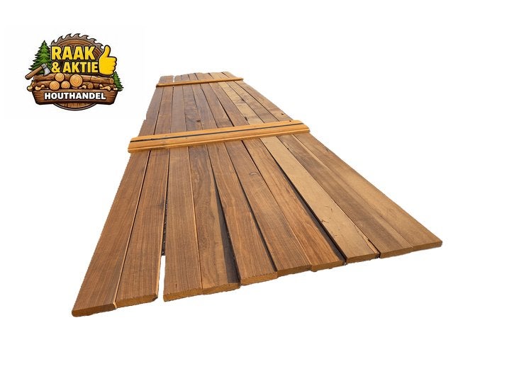 Hardhouten planken - geschaafd 2.0x9.0 cm - nr: HP120