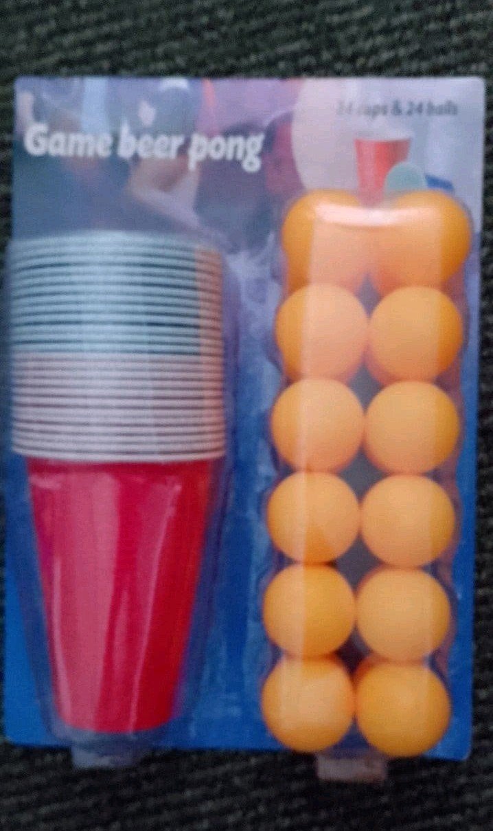 NIEUW BEER PONG SPEL - Compleet met Cups en Ballen, Drie of vier spelers, Ophalen of Verzenden, Nieuw
